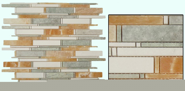 Honey Onyx and Ming Green Mosaic