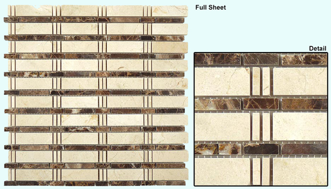 Skyline Series SL83 Crema Marfil Emperador Dark